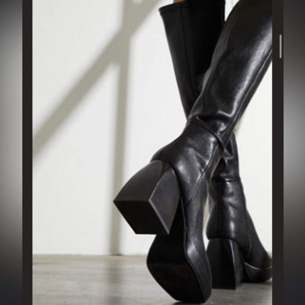 Jeffrey Campbell Second Skin Black Heeled Boots